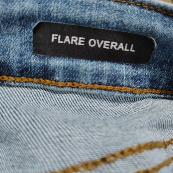 High-Rise Blue Denim Overalls Jeans - Womens - Picture 10 of 16